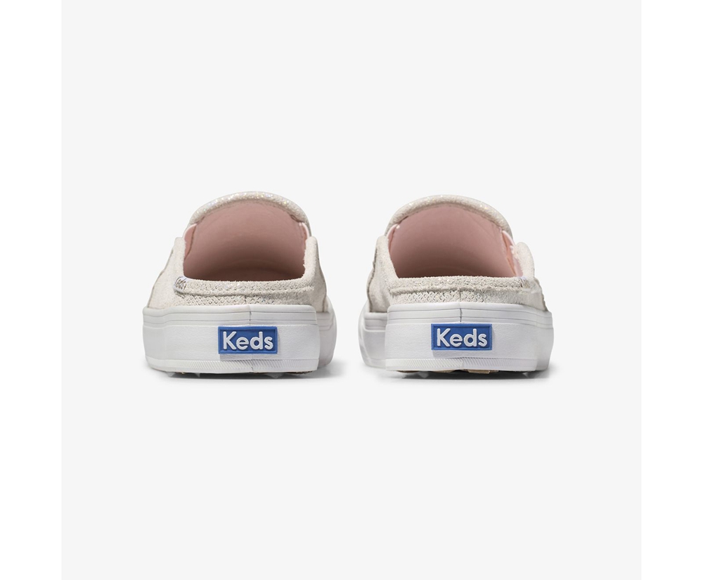 Keds Mules Damen Weiß - Oh Joy! Double Decker Leder - MWR-530297